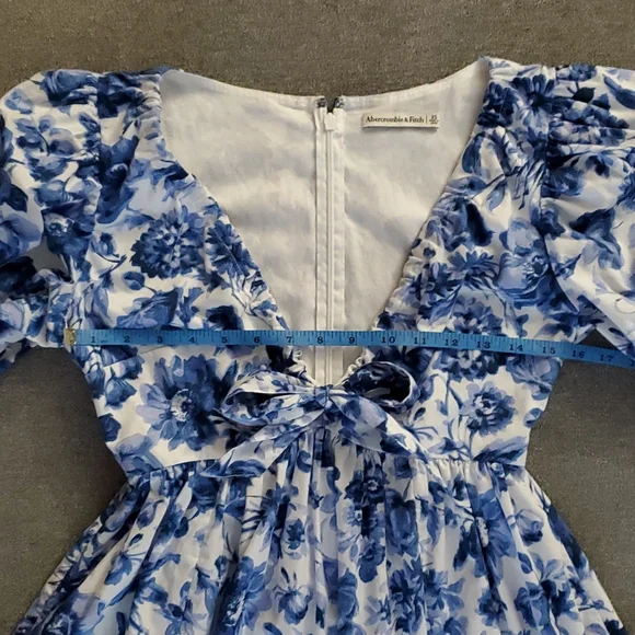 Abercrombie & Fitch Blue Floral Dress - Picture 11 of 16